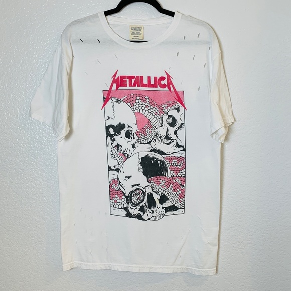 Comfort Wash Other - Metallica T-Shirt Medium Unisex Slash Marks Short Sleeve Heavy Metal 100% Cotton